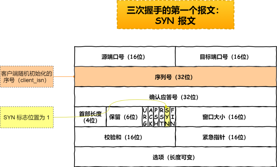 第二个报文 —— SYN + ACK 报文